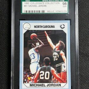 1989 North Carolina Collegiate Collection Michael Jordan #61 SGC 10 Gem Mint